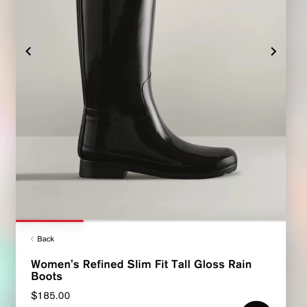 Black hunter rain boots - Picture 2 of 4